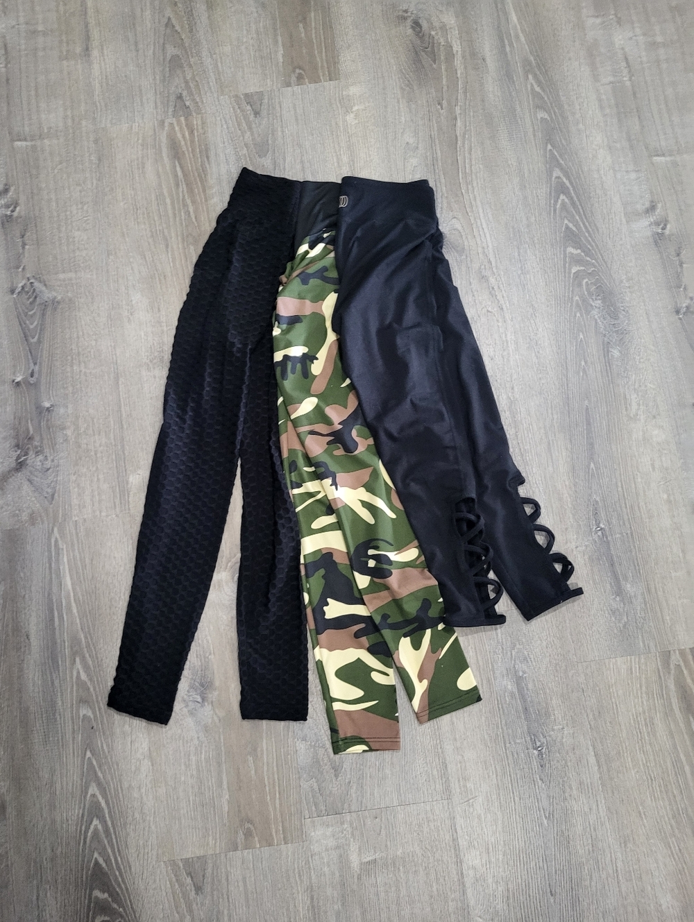 set of 3 small workout leggings